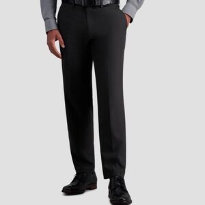 Haggar classic performace black windowpane slacks pants size 38 X 30